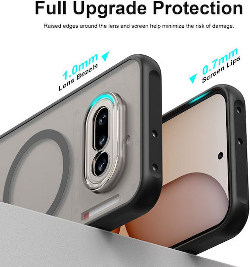 Techsuit Halofrost Ii Umschlag Rückseite Kunststoff Schwarz (Nichts Phone (4a))