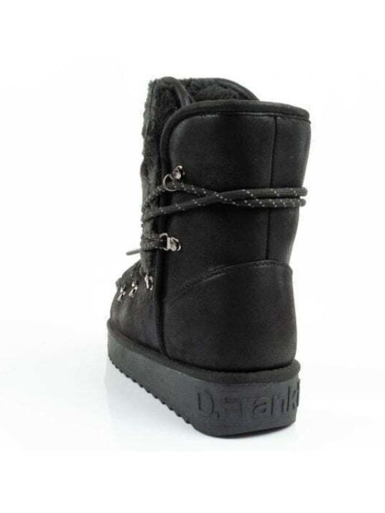 Nordic Trk Women's Ankle Boots with Fur Black