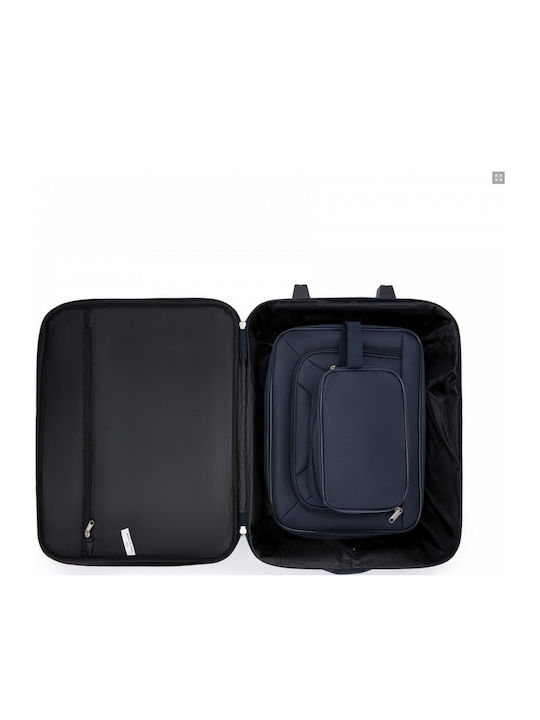 Miss Lulu Travel Suitcases Navy with 4 Wheels Set of 3 Pieces