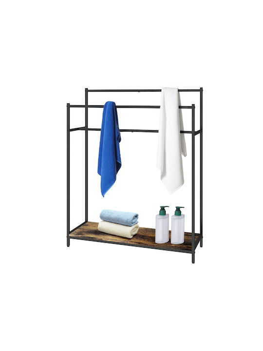 Relaxdays 100x82cm Schwarzer Badezimmerhaken & -halter