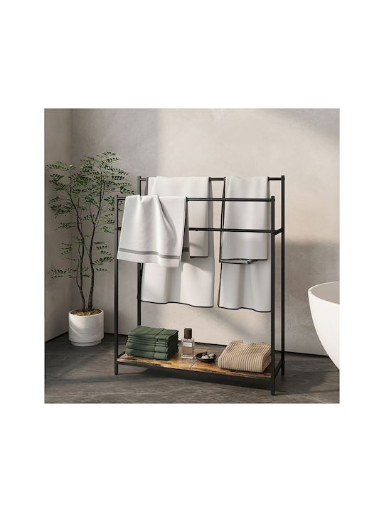 Relaxdays 100x82cm Schwarzer Badezimmerhaken & -halter