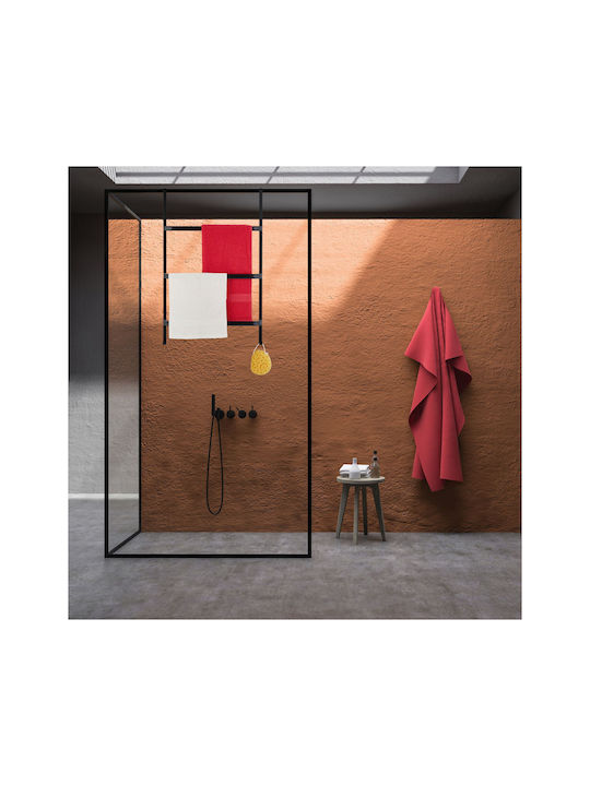 Relaxdays Suport Prosoape de Perete 85x54,5 cm Inox Gri