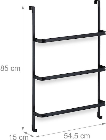 Relaxdays Suport Prosoape de Perete 85x54,5 cm Inox Gri