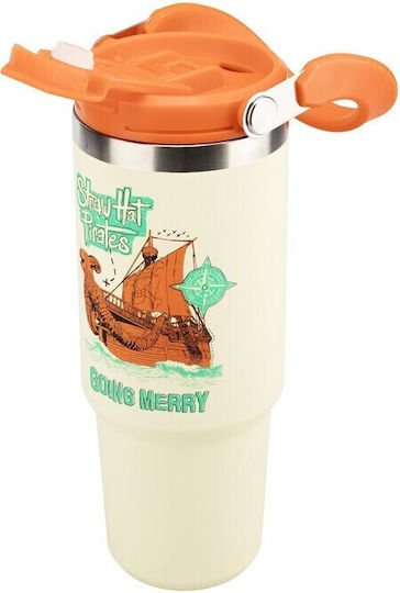 Paladone Glass Thermos Stainless Steel 900ml with Handle