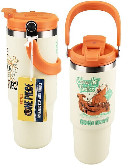 Paladone Glass Thermos Stainless Steel 900ml with Handle