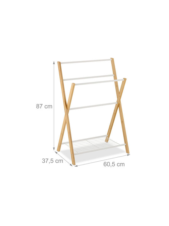 Relaxdays 87x60,5cm Braune Badezimmerhaken & -halter