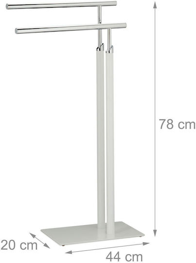 Relaxdays 78x44cm Inox Graue Badezimmerhaken & -halter
