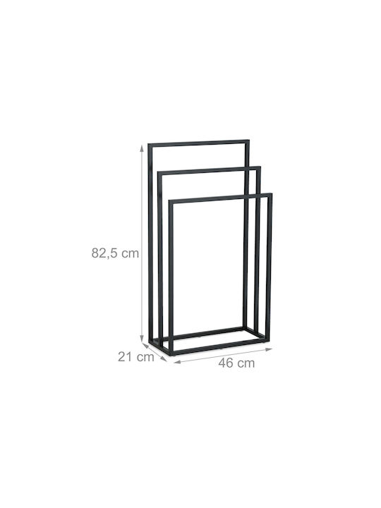 Relaxdays 82,5x46cm Inox Graue Badezimmerhaken & -halter