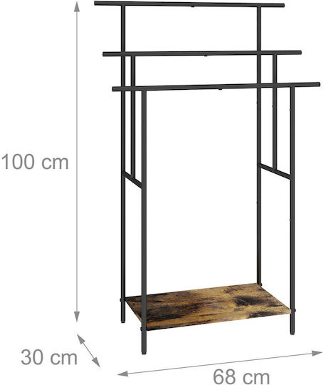 Relaxdays Suport Prosoape 100x68cm Negru
