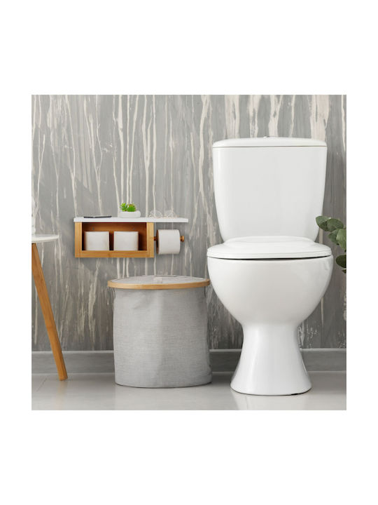 Relaxdays Brown Bamboo Paper Holder 4052025462734