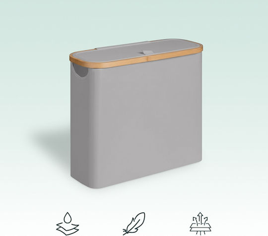 Relaxdays Stoff Papierhalter Grau