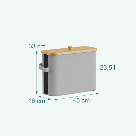 Relaxdays Bamboo Gray Paper Holder 4052025853006