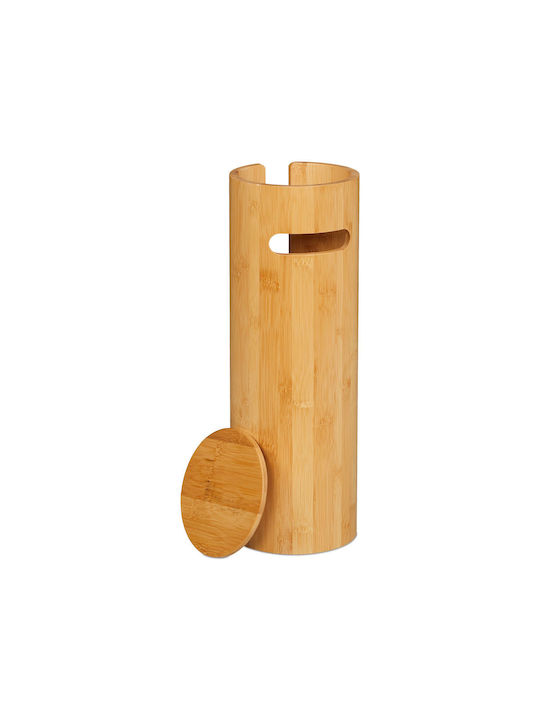 Relaxdays Bamboo Brown Paper Holder 4052025506117