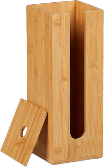 Relaxdays Bamboo Brown Paper Holder 4052025506100