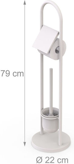 Relaxdays Perie de Toaletă din Inox Albă