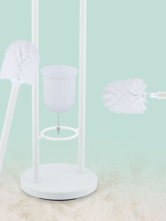 Relaxdays Inox Toilet Brush White