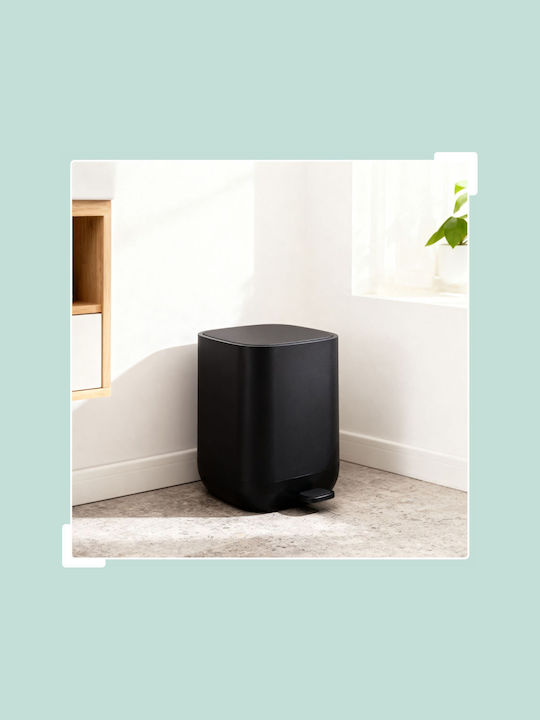 Relaxdays Plastic Bathroom Bin 9l Black