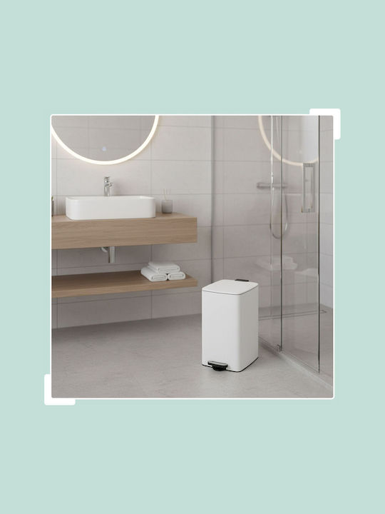 Relaxdays Kunststoff Badezimmer Behälter 30lt Weiß