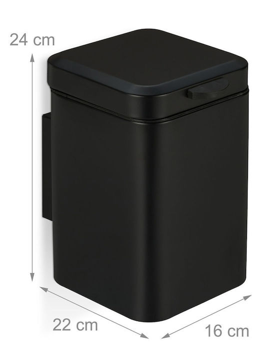 Relaxdays Inox Badezimmer Behälter 3lt Schwarze