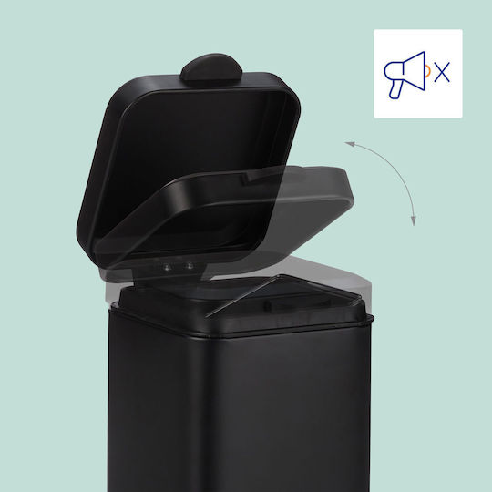 Relaxdays Coș de Baie Inox 3L Negru