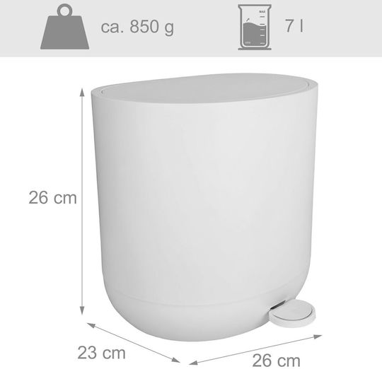 Relaxdays Coș De Baie Din Plastic 7l Alb