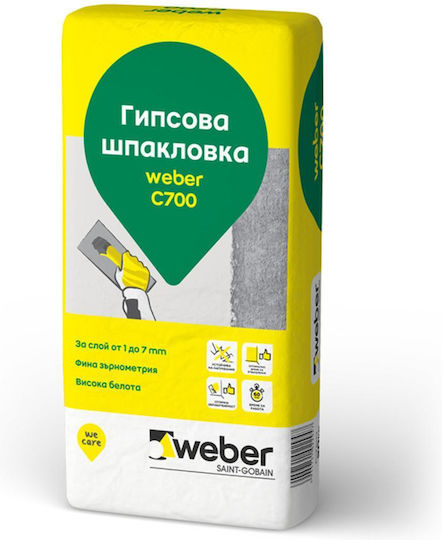 Гипсова Шпакловка S700 20 Кг Бяла