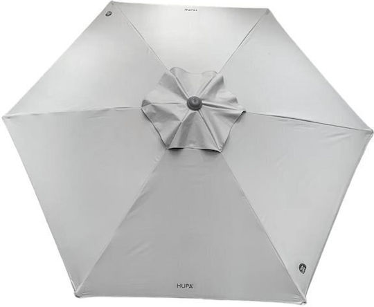 Hupa Capri Blackout Beach Umbrella Diameter 2.2m with UV Protection and Air Duct White