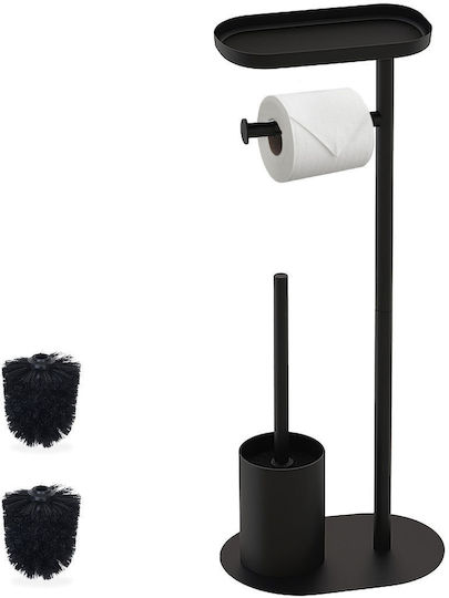 Relaxdays Set Accesorii Baie Metalic Negru Relaxdays Set Accesorii Baie Metalic Negru