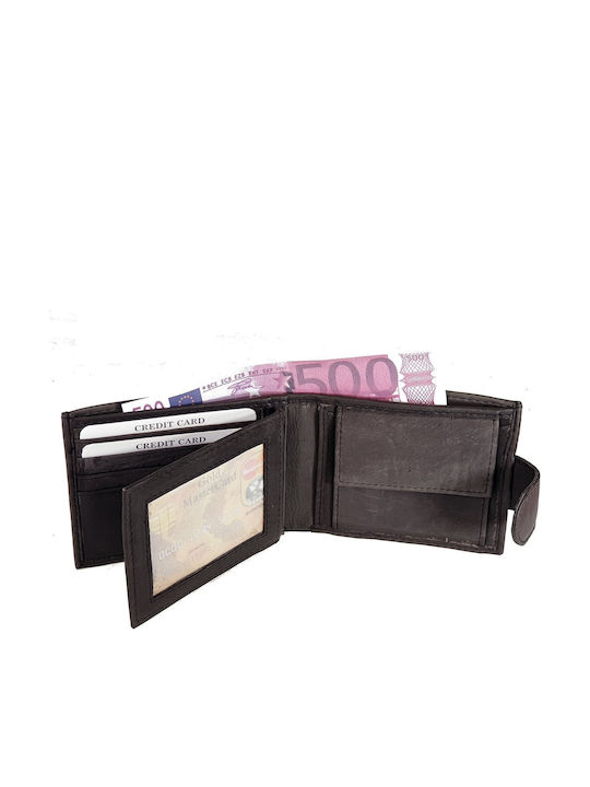Herrenbrieftasche aus Leder mit RFID Braun Braun 8