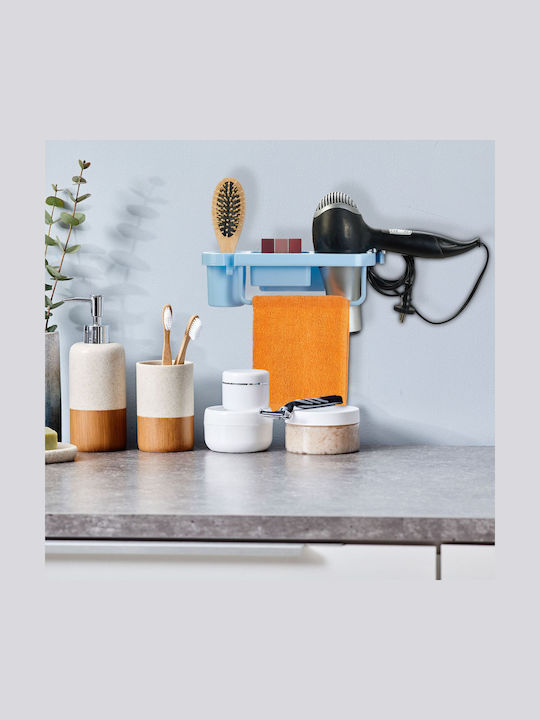Relaxdays An der Wand Montiertes Badezimmerregal Kunststoff 30x10.5x9cm Graue