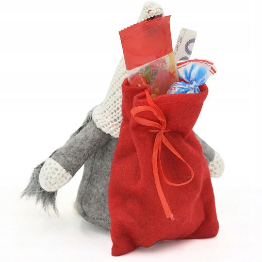 Decorative Gray Plastic Christmas Santa 15x10x9cm