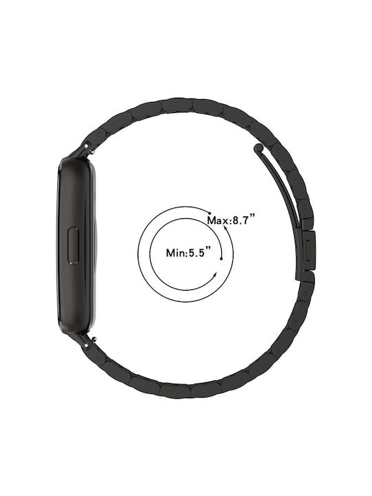 Techsuit Tragbare Bänder Rostfreier Stahl Schwarz Huawei Band 11