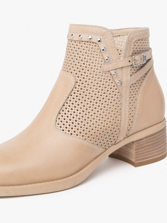 Leder Damen Stiefeletten Ankle Boots Gelbe