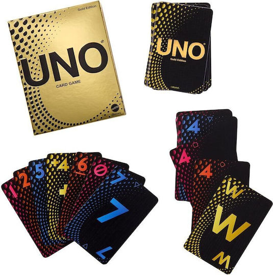 Επιτραπέζιο Παιχνίδι Uno Gold Edition για 2-10 Παίκτες 7+ Ετών JHB35 Mattel