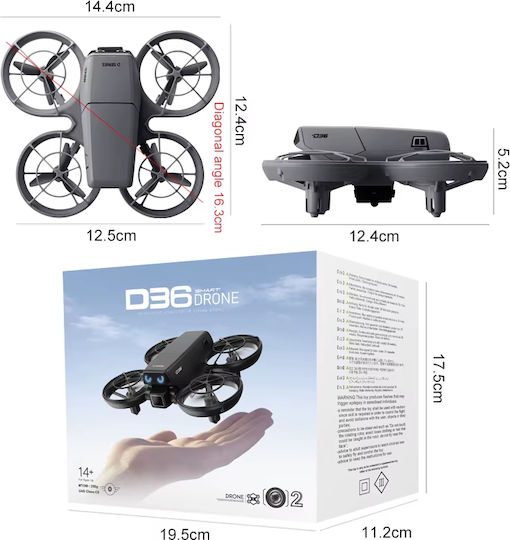 Drayven D36 Дрон Мини FPV 2,4 GHz с Камера