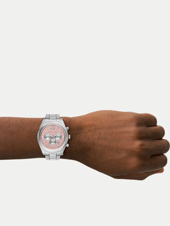 Michael Kors Lexington Мъжки Часовник На Батерия със Сребриста Метална Гривна Michael Kors Lexington Мъжки Часовник На Батерия със Сребриста Метална Гривна