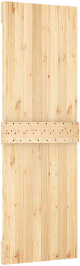 Sliding Door Natural White 80 x 210 cm Solid Pine Wood 3445173 Brown