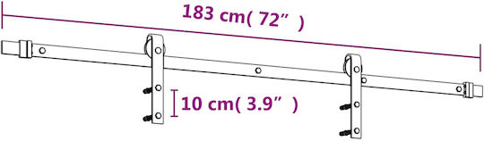 Συρόμενη Πόρτα Φυσικό Λευκό 80 X 210 Cm Μασίφ Ξύλο Πεύκου 3444931 Καφέ