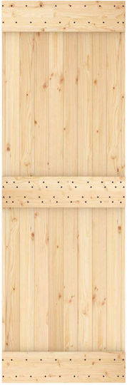 Sliding Door Natural White 70 x 210 cm 3445101 Brown