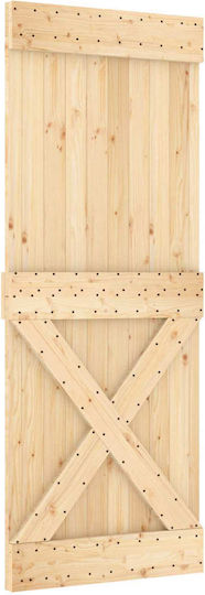 Schiebetür Natürliche Weiße 80 x 210 cm 3445189 Braun