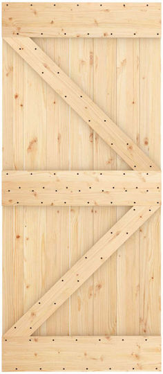 Ușă Glisantă Natural Alb 90 X 210 Cm Lemn Masiv de Pin 3445099 Maro