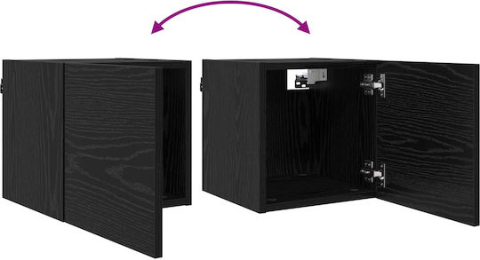 vidaXL Wohnzimmer TV-Einheit Schwarze Eiche M30.5xB30xH30cm