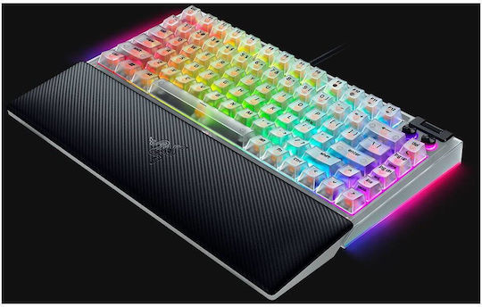 Razer BlackWidow V4 Gaming Mechanical Keyboard 75% with Razer Orange Switches and RGB Lighting English US Phantom White Edition
