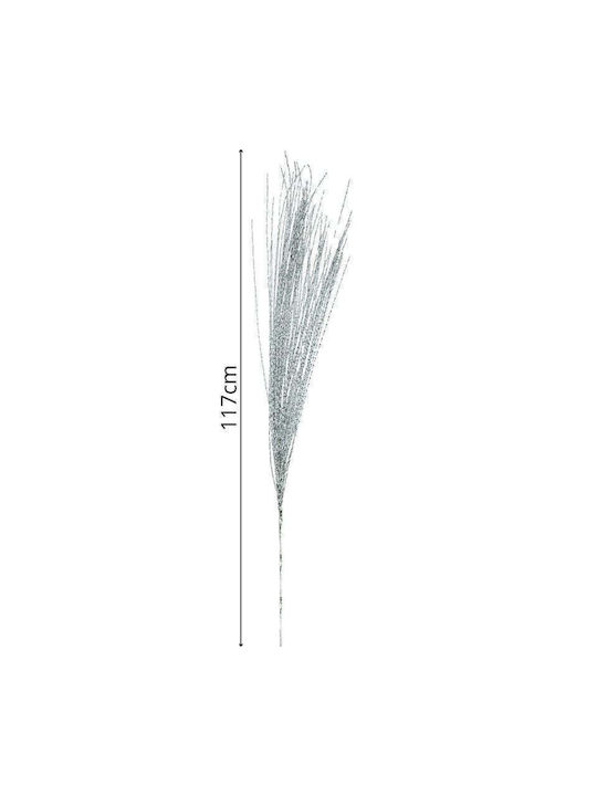 Dekorative Künstliche Frühling Zweigstelle 117cm Silber Grau Silber