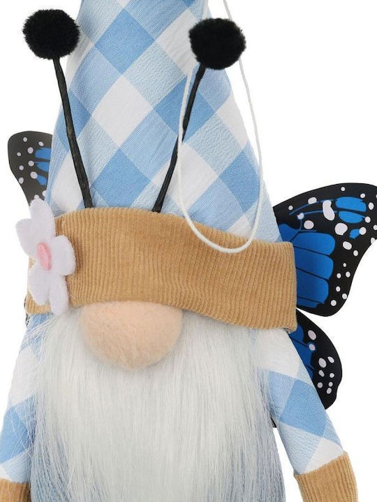 Blue Butterfly Gnome 25cm Spring Decoration Blue