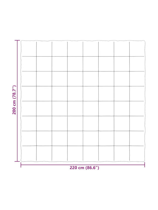 vidaXL Husă Pentru Pilotă Dublă 200x220 Gri Deschis