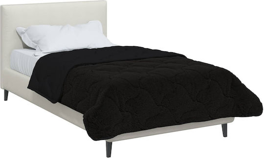 vidaXL Плик За Завивка Единичен 140x220 Черен