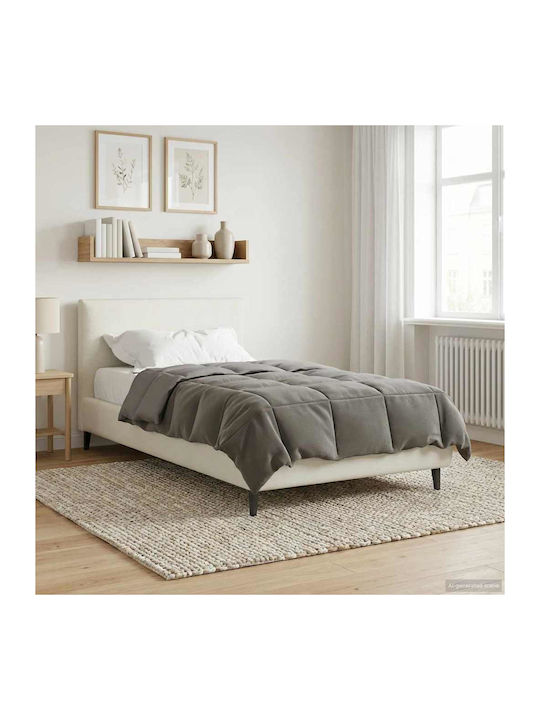 vidaXL Плик За Завивка Единичен 140x220 Светлосив