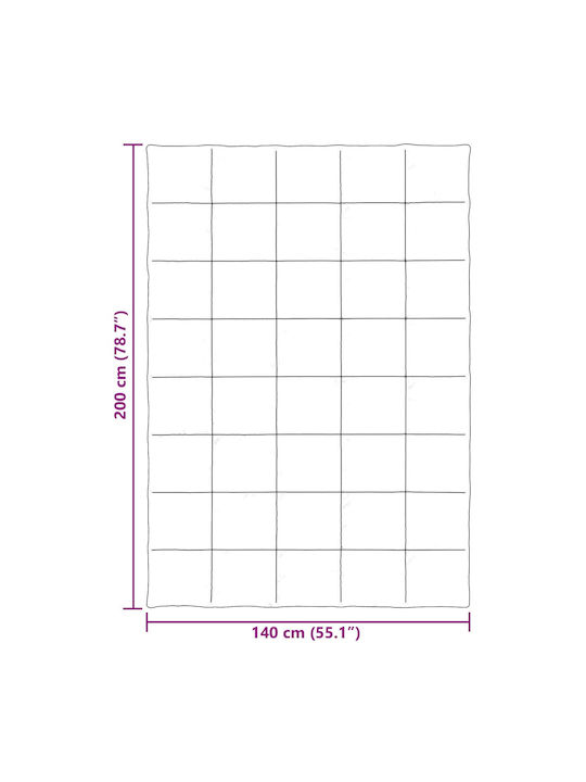 vidaXL Плик За Завивка Единичен 140x220 Светлосив