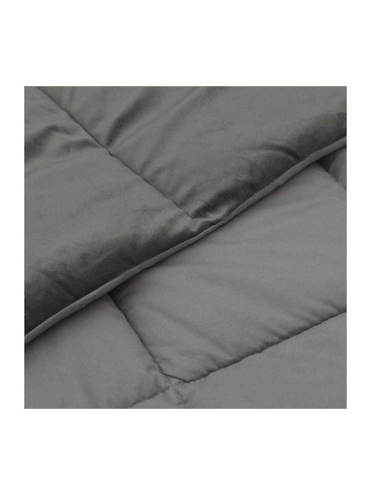 vidaXL Single Duvet Cover 135x200 Light Gray